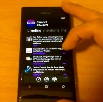 Twitter su Windows Phone: Mehdoh v1.4 su Nokia Lumia 800