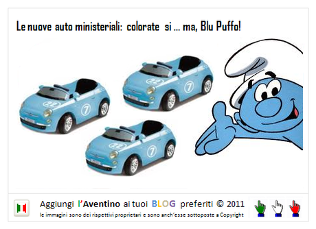 Auto blu Puffo per i ministri: e perchè no?