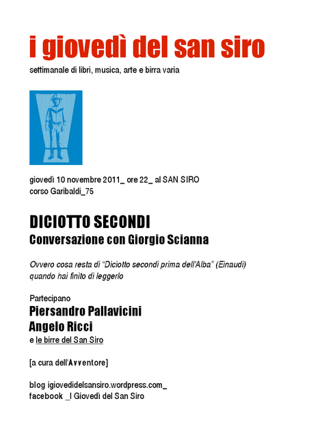 DICIOTTO SECONDI, conversazione con Giorgio Scianna (Con Piersandro Pallavicini e Angelo Ricci)