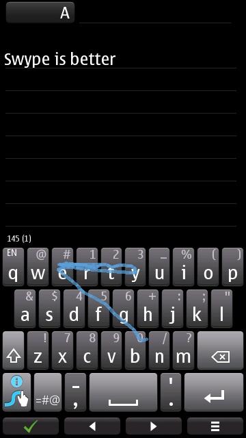 Swype v2.1, ora disponibile anche per Symbian Belle e s60v5 swype