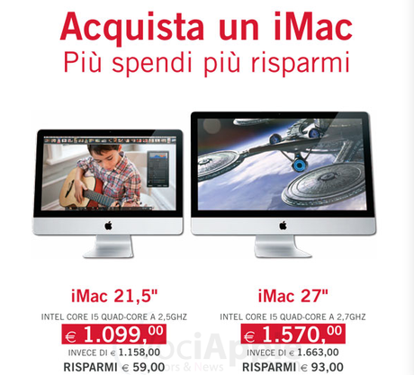 Schermata 11-2455876 alle 15.42.40 Mondadori : iMac ultima generazione in sconto