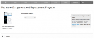 Apple ha aperto un Replace Program per gli iPod nano di 1 generazione