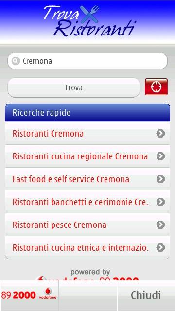 dd29 Trova Ristoranti per Symbian