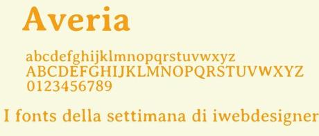 averia-i-font-della-settimana I fonts della settimana