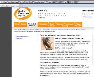Le lampadine a risparmio energetico contengono vapori di mercurio Le lampadine a risparmio energetico contengono vapori di mercurio