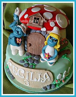 Torta dei puffi- Smurfs cake