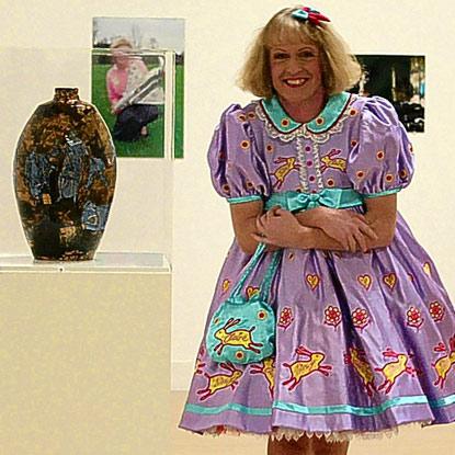 Grayson Perry with his Turner-Prize-winning work