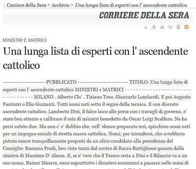 Mario Monti: niente di nuovo sotto il sole Vaticano