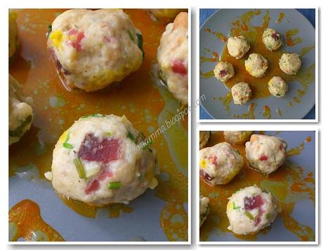 Mini-canederli allo speck con burro e zafferano Mini-canederli allo speck con burro e zafferano