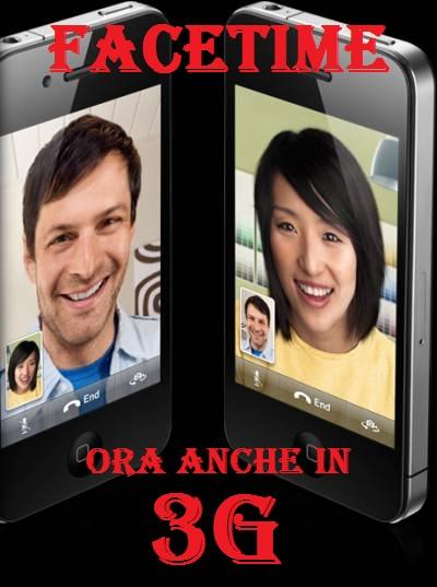 FaceTime ed altre funzioni in 3G f