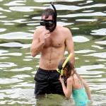 Jude Law snorkeling