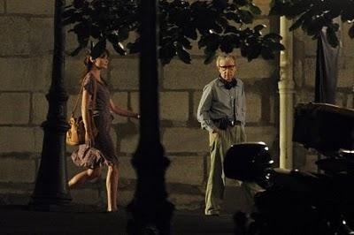 Carla Bruni sul set con Woody Allen