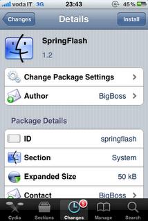 SpringFlash - Prima App solo per iPhone 4