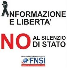 La Federazione nazionale della Stampa Italiana comunica: