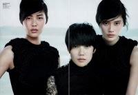 BLACK ON BLACK... Tao, Liu, Ming, Shu Pei & Fei Fei by Peter Lindbergh for Vogue China September 2010