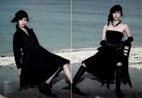 BLACK ON BLACK... Tao, Liu, Ming, Shu Pei & Fei Fei by Peter Lindbergh for Vogue China September 2010