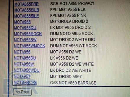 VZ1-1 Motorola: in arrivo il Droid 2 bianco, Droid Pro, ed un TABLET con Android