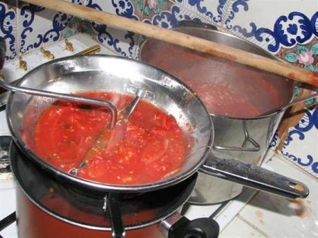 La mia conserva di salsa di pomodoro