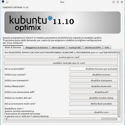 velocizza automaticamente kubuntu 11.10 con kubuntuoptimix