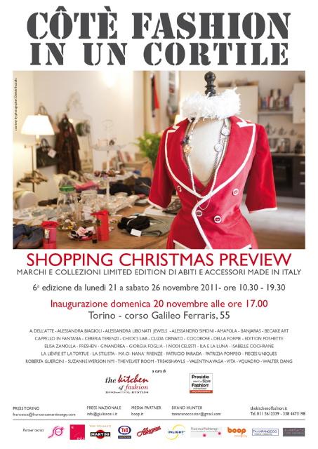 Côtè Fashion in un cortile - Shopping Christmas Preview event