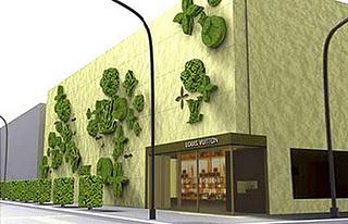 La nuova facciata vegetale di Louis Vuitton