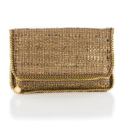 Stella McCartney Metallic Boucle Clutch