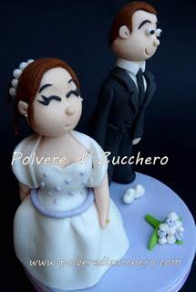 Cake topper sposi: la sposa che scappa!
