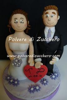 Cake Topper sposi Tina & Peppe