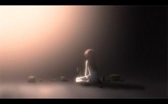 Altra inquadratura del personaggio misterioso. Chi sarà mai? Clannad, mondo parallelo