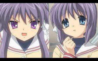 Le sorelle Fujibayashi: Kyō (sinistra), Ryō (destra) Fujibayashi Kyou, Ryou, Fujibayashi, Kyō, Ryō