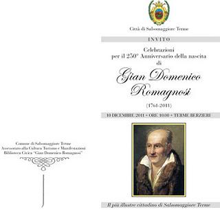 Salsomaggiore ricorda Gian Domenico Romagnosi