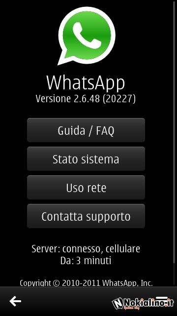 WhatsApp per Symbian si aggiorna alla v2.6.48 whatsapp