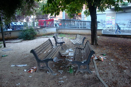 I giardini davanti all'Università I giardini davanti all'Università