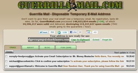 Guerrilla Mail, come creare indirizzo email temporaneo