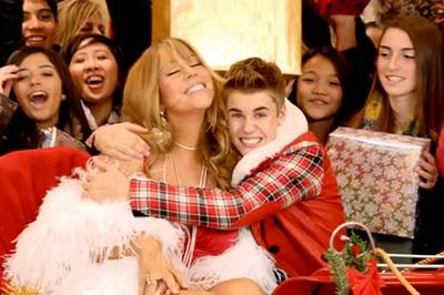 Justin Bieber e Mariah Carey sfrattano Babbo Natale dal centro commerciale