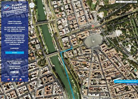 Seguire il percorso dello scarico del bagno: Flush Tracker Seguire il percorso dello scarico del bagno: Flush Tracker