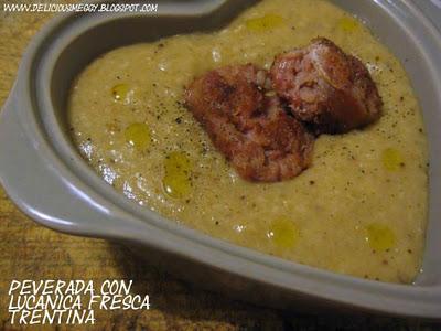 Peverada con lucanica fresca trentina Peverada con lucanica fresca trentina