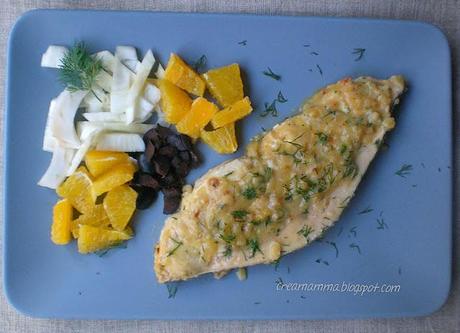 Pesce spada in agrodolce con arance finocchi e olive