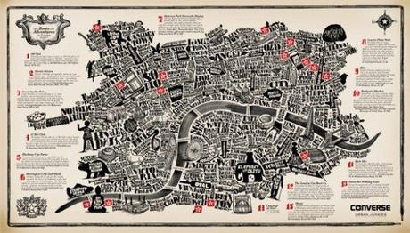Londra: una mappa della Converse realizzata da João Lauro Fonte