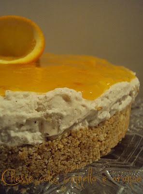 Cheese cake  aromatizzata alla cannella e marmellata di arance