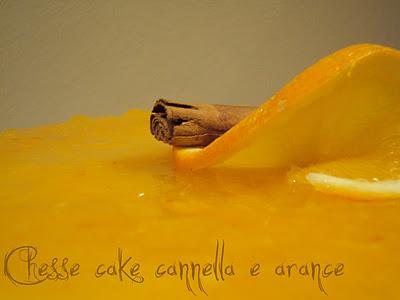 Cheese cake  aromatizzata alla cannella e marmellata di arance