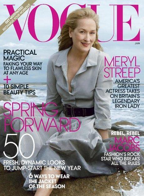 Meryl Streep on the Cover of US Vogue, January 2012 by Annie Leibovitz