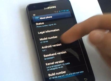 ROM Galaxy S2 con la prima beta Android 4.0 Ice Cream Sandwich : Video