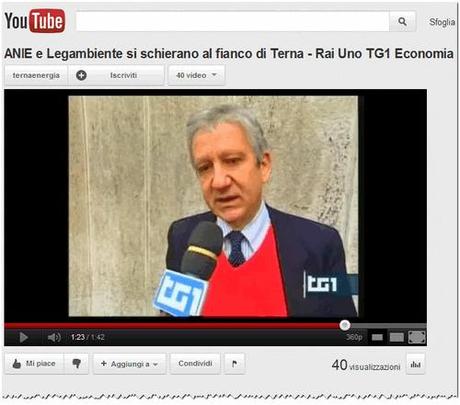 Flavio Cattaneo: ANIE e Legambiente si schierano al fianco di Terna  – Rai Uno TG1 Economia 15/12/2011