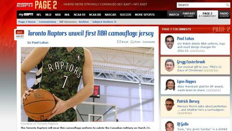 Basket, Nba: Toronto Raptors sono il primo team che giocherà con divisa mimetica. Ecco le prove!