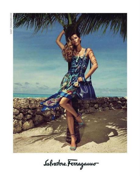 Gisele Bündchen for Salvatore Ferragamo SS12 Ad Campaign Preview