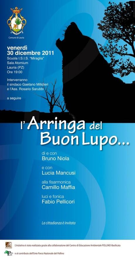 lupo Uno spettacolo promosso dall’Amministazione Comunale di Lauria sul lupo e sull’Ambiente all’Isis Miraglia