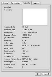 Exchangeable image file format è una specifica per il formato di file immagine utilizzato dalle fotocamere digitali.