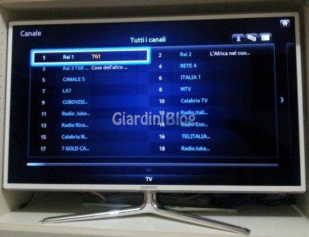 come ordinare canali tv samsung