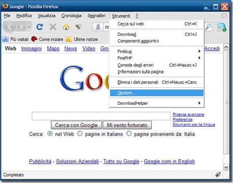 Come impostare la pagina iniziale del browser